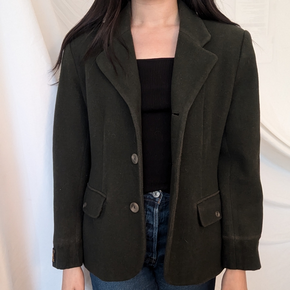 vintage wool cashmere blend blazer